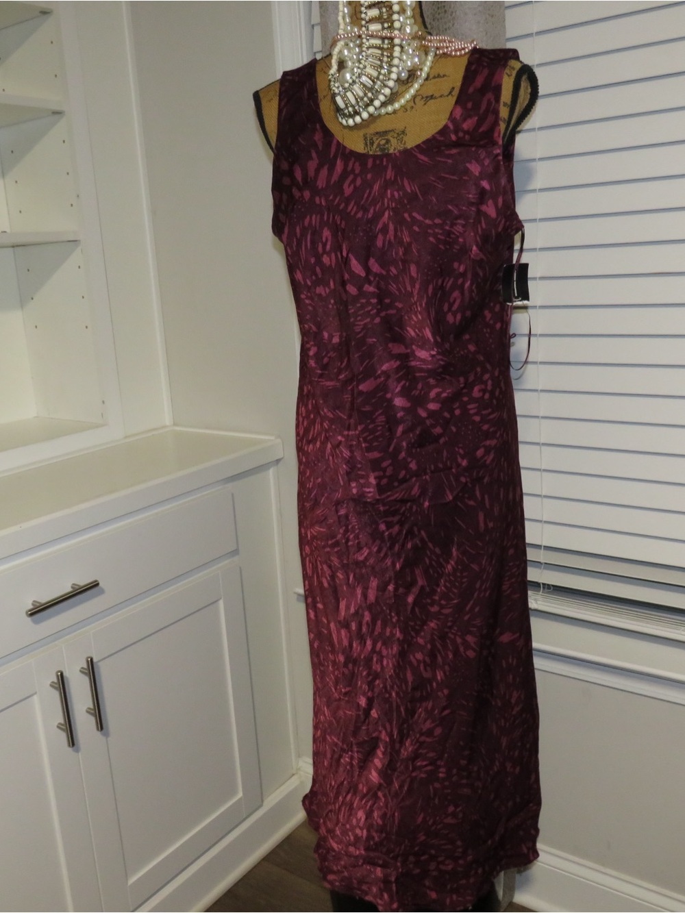 INC International Concepts Plum Printed Sleeveless Maxi Dress